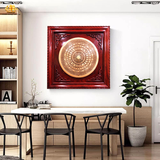  Tranh Trống Ngọc Lũ  hoa văn chìm KT 120x120 cm-ĐK mặt trống 81cm 