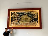  Tranh đồng Thuận buồm xuôi gió đồng đỏ dát 155x255 cm 