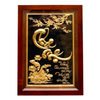 Tranh Cha Mẹ 38x54 cm mạ vàng 24K nền đen khung gỗ sồi 