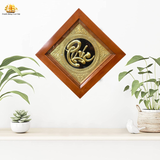  Tranh chữ Phúc hình thoi 38x38cm nền đen 