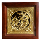  Tranh Hoa Sen 38x38cm nền đen 