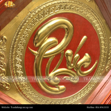  Tranh chữ Phúc hình thoi 38x38cm nền đỏ 