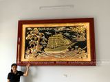 Tranh Thuận Buồm Xuôi Gió Đồng Đỏ Dát Vàng 2m55x1m55 
