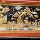  Tranh Vinh Quy Bái Tổ Dát Vàng Bạc ( kích thước 120cm x 230cm ) 