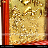  Tranh chữ Bình An 48x68cm  mạ vàng 24K 