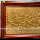  Tranh Hoa Sen mạ vàng toàn bộ 61x88cm 