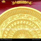  Tranh Trống đúc KT 160cm x190cm -ĐK mặt trống 120cm,dát vàng 24K 