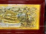  Tranh Thuận Buồm Xuôi Gió Đồng Vàng Dát Vàng 2m3x1m2 