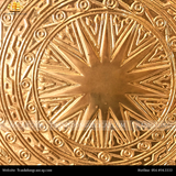  Tranh Trống đúc Tùng Mai KT 120x150 cm-ĐK mặt trống 80cm thếp vàng 24K 