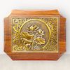  Tranh để bàn hoa sen đồng vàng 20x25cm 