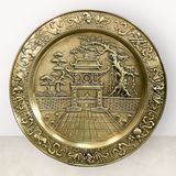  Tranh mâm đồng khuê văn các màu giả cổ đường kính 52cm 