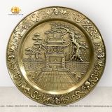 Tranh mâm đồng khuê văn các màu giả cổ đường kính 52cm 