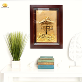  Tranh đồng Chùa một cột 28x38cm mạ vàng 24K 