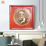  Tranh trống khung hương- KT 90x90cm, mặt trống đúc ĐK 60cm,bản đồ 