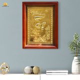  Tranh Chữ Thọ Mạ Vàng 24k ( kích thước 48cm x 68cm) 