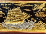  Tranh Thuận Buồm Xuôi Gió Đồng Vàng Dát Vàng 1m7x90cm 