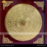  Tranh Trống Lục Bình nền đỏ mạ vàng 24K 107x155cm 
