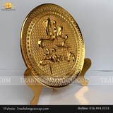  Tranh đĩa  Chữ Gia Đình đường kính 21cm mạ vàng 24K 