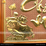  Tranh chữ Cha Mẹ KT 38*54cm nền hồng khung gỗ sồi 