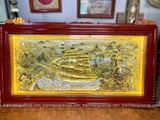  Tranh đồng Thuận buồm xuôi gió dát vàng bạc 120x230 cm mẫu số 4 