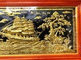  Tranh Thuận Buồm Xuôi Gió Đồng Vàng Dát Vàng 1m7x90cm 