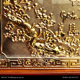  Tranh chữ Bình An 48x68cm  mạ vàng 24K 