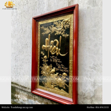  Tranh chữ Hiếu kích thước 68x108cm không dát vàng khung gỗ sồi 