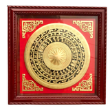  Tranh Trống gò vẽ nền KT 90x90cm - ĐK mặt trống 60cm, mạ vàng 24K 
