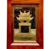  Tranh Khuê Văn Các 28x38cm không mạ nền đen khung gỗ sồi 