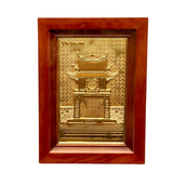  Tranh Khuê Văn Các 28x38cm mạ vàng 24K cả nền khung gỗ sồi 