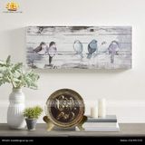  Tranh đĩa chữ Bình An đường kính 21cm nền giả cổ 