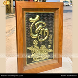  Tranh chữ Tâm 28x38cm nền giả cổ 