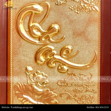  Tranh chữ Cha Mẹ 28x38cm mạ vàng 24K 