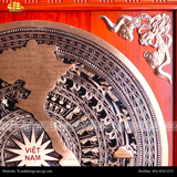  Tranh trống khung hương- KT 1mx1m, mặt trống đúc ĐK 80cm,bản đồ 