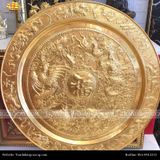 Tranh mâm Tứ Linh ĐK 81cm dát vàng 24K 
