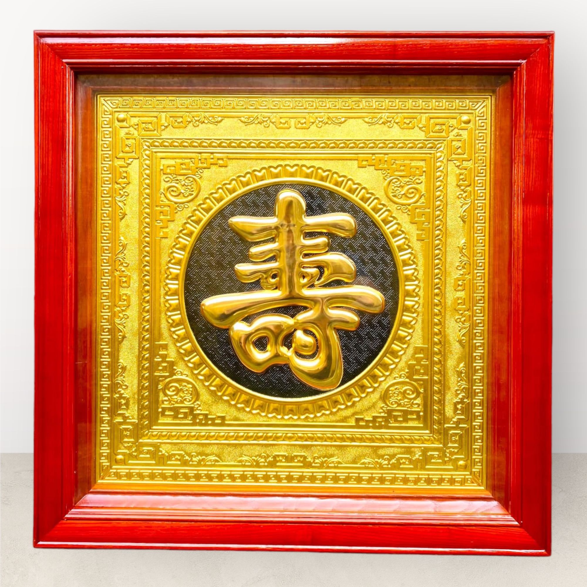  Tranh chữ Thọ dát vàng 68x68cm 