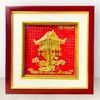  Tranh để bàn Chùa Một Cột đồng vàng 26x26cm mẫu 1 