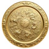  Tranh mâm Tứ Linh ĐK 81cm dát vàng 24K 