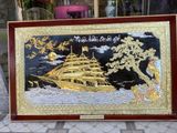  Tranh Thuận Buồm Xuôi Gió Đồng Vàng Dát Vàng 1m08x68cm 