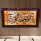  Tranh Đồng Quê Đồng Đỏ Dát Vàng 1m7x90cm 