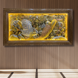  Tranh Vinh Hoa Phú Quý Đồng Vàng Dát Vàng Bạc 2m3x1m2 