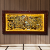  Tranh Vinh Quy Bái Tổ Đồng Vàng Dát Vàng 1m7x90cm 