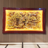  Tranh Đồng Quê Đồng Vàng Dát Vàng 2m55x1m55 