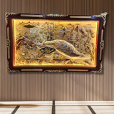  Tranh Vinh Hoa Phú Quý Đồng Vàng Dát Vàng Bạc 2m55x1m55 