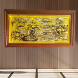  Tranh Đồng Quê Đồng Vàng Dát Vàng 2m3x1m2 