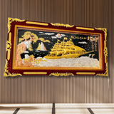  Tranh Thuận Buồm Xuôi Gió Đồng Đỏ Dát Vàng 2m3x1m2 