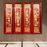  Tranh Tứ Bình Đồng Vàng Mạ Vàng 1m46x41cm 