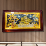 Tranh Thuận Buồm Xuôi Gió Đồng Vàng Dát Vàng 1m7x90cm 
