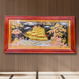  Tranh Thuận Buồm Xuôi Gió Đồng Vàng Dát Vàng 1m7x90cm 
