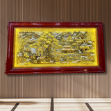  Tranh Đồng Quê Đồng Vàng Dát Vàng 1m7x90cm 